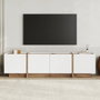 Nordure Lowen Soporte para TV Blanco y Pino Atlántico